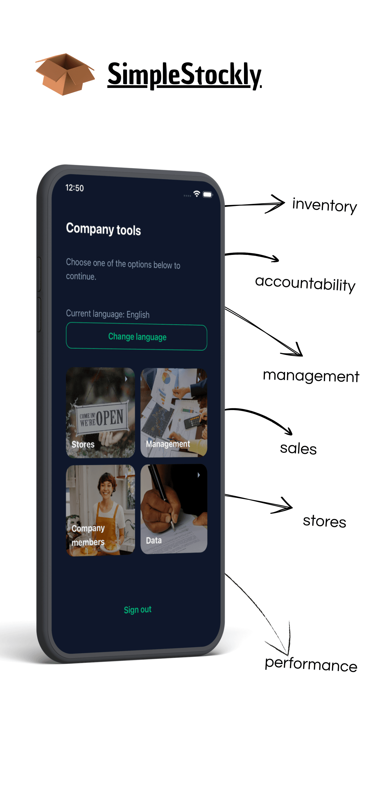 Tela do aplicativo SimpleStockly 1
