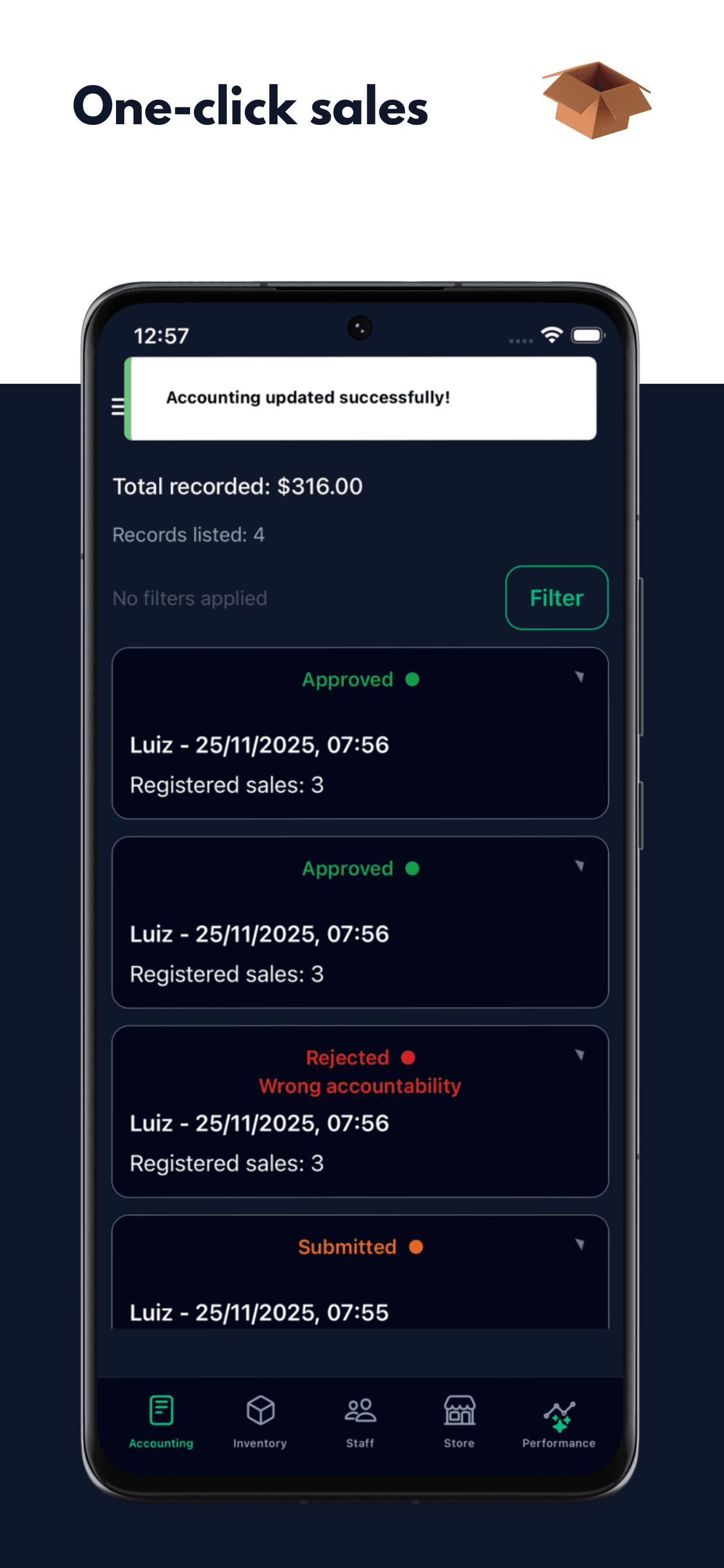 Tela do aplicativo SimpleStockly 2